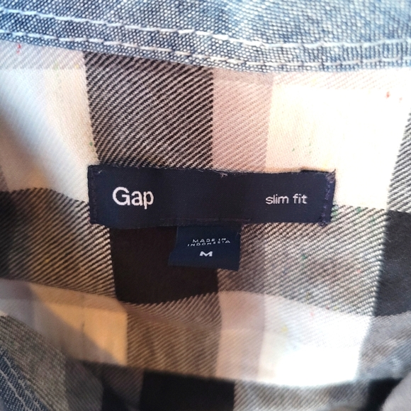 GAP mens check button down shirt size medium - Picture 4 of 4